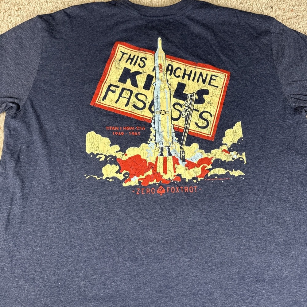New! Zero Foxtrot‎ Afterlife Club Tshirt XL 'This Machine...'